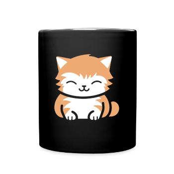Baby-Katze - Tasse einfarbig - Schwarz - Vorne