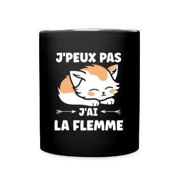 J'ai la flemme - Mug uni - noir - Devant
