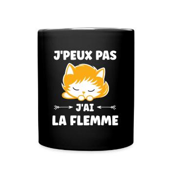J'ai la flemme - Mug uni - noir - Devant