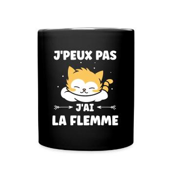 J'ai la flemme - Mug uni - noir - Devant