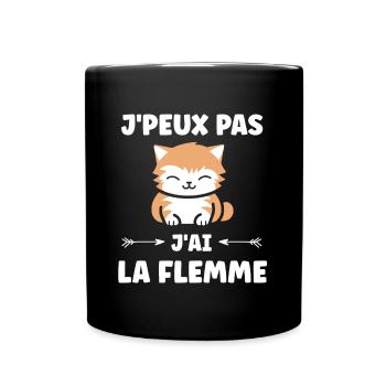 J'ai la flemme - Mug uni - noir - Devant