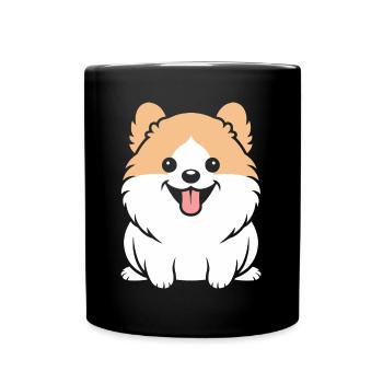 Spitz - Tasse einfarbig - Schwarz - Vorne