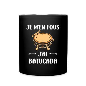 Humour tambour batucada - Mug uni - noir - Devant