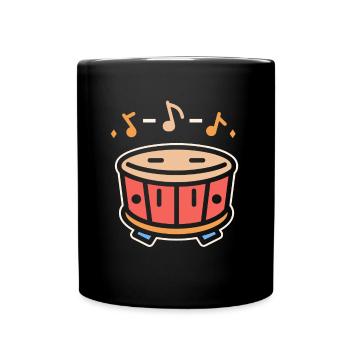 Humour tambour batucada - Mug uni - noir - Devant