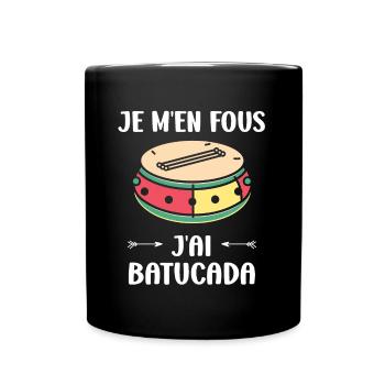 Humour tambour batucada - Mug uni - noir - Devant