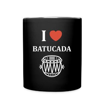 Batucada Drum Humor - Tasse einfarbig - Schwarz - Vorne