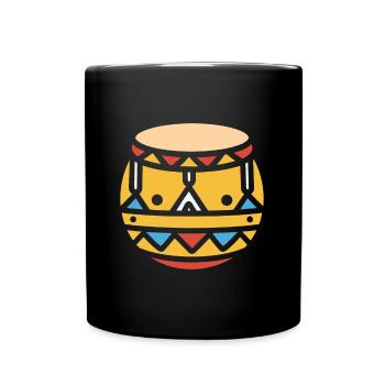 Humour tambour batucada - Mug uni - noir - Devant