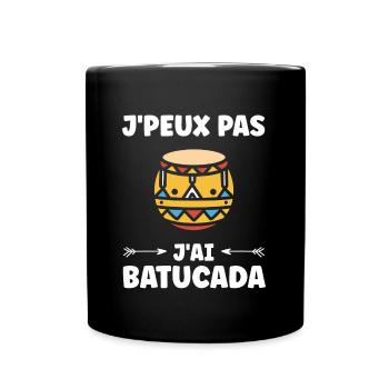 Humour tambour batucada - Mug uni - noir - Devant