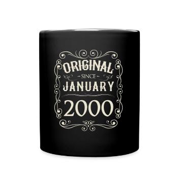 Millésime - Original depuis janvier 2000 Anniversaire - Mug uni - noir - Devant