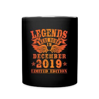 Legends were born in December 2019 Birthday - Full Colour Mug - black - Front