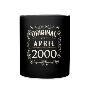 Millésime - Original depuis avril 2000 Anniversaire - Mug uni - noir - Devant