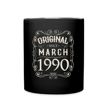 Millésime - Original depuis mars 1990 Anniversaire - Mug uni - noir - Devant