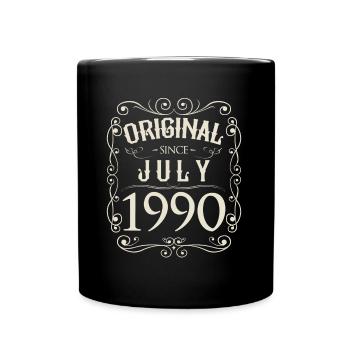 Vintage - Original depuis juillet 1990 Anniversaire - Mug uni - noir - Devant