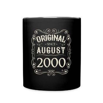 Vintage - Original depuis août 2000 Anniversaire - Mug uni - noir - Devant
