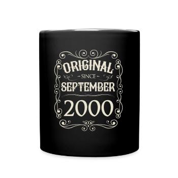 Millésime - Original depuis septembre 2000 Anniversaire - Mug uni - noir - Devant