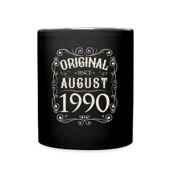 Vintage - Original depuis août 1990 Anniversaire - Mug uni - noir - Devant