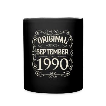 Millésime - Original depuis septembre 1990 Anniversaire - Mug uni - noir - Devant