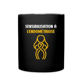 sensibilisation endométriose - Mug uni - noir - Devant
