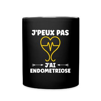 sensibilisation endométriose - Mug uni - noir - Devant