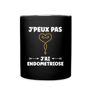 sensibilisation endométriose - Mug uni - noir - Devant