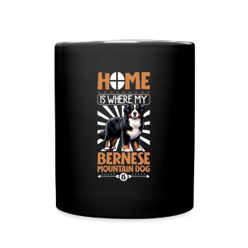 Home - Bernese Mountain Dog - Full Colour Mug - black - Front
