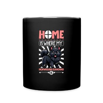 Accueil - Norwegian Elkhound - Mug uni - noir - Devant