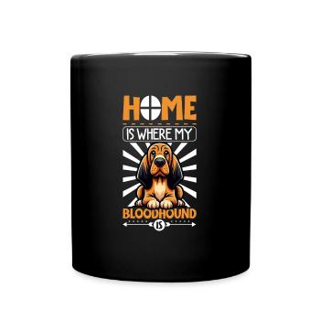 Zuhause - Bloodhound - Tasse einfarbig - Schwarz - Vorne