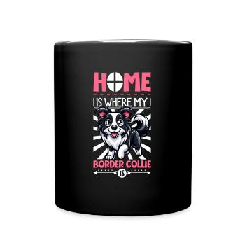 Accueil - Border Collie - Mug uni - noir - Devant