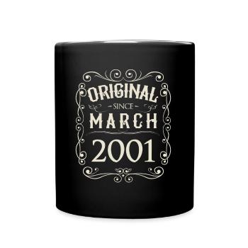 Millésime - Original depuis mars 2001 Anniversaire - Mug uni - noir - Devant