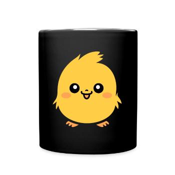 poussin - Mug uni - noir - Devant