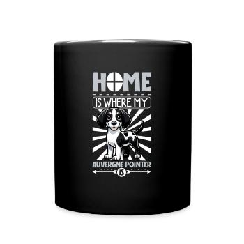 Zuhause - Braque d'Auvergne - Tasse einfarbig - Schwarz - Vorne