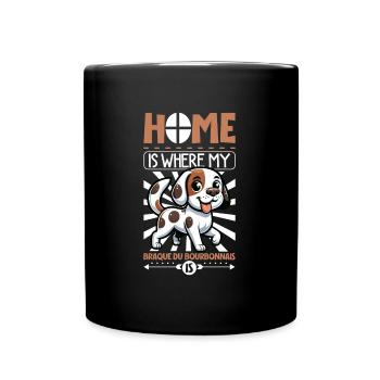 Zuhause - Braque du Bourbonnais - Tasse einfarbig - Schwarz - Vorne