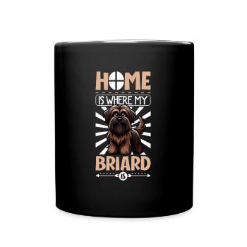 Home - Briard - Full Colour Mug - black - Front