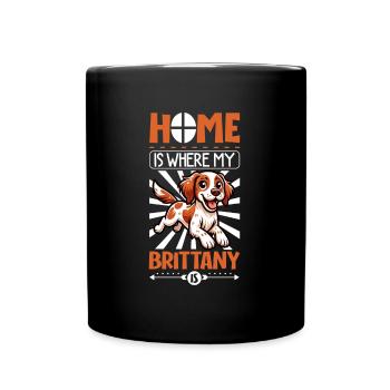 Zuhause - Epagneul Breton - Tasse einfarbig - Schwarz - Vorne