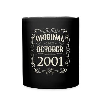 Millésime - Original depuis octobre 2001 Anniversaire - Mug uni - noir - Devant