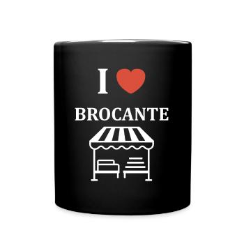 Vide grenier humour brocante - Mug uni - noir - Devant