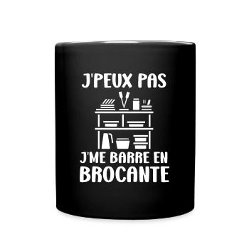 Vide grenier humour brocante - Mug uni - noir - Devant