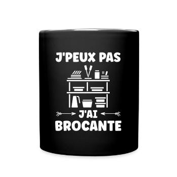 Vide grenier humour brocante - Mug uni - noir - Devant