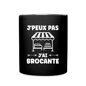 Vide grenier humour brocante - Mug uni - noir - Devant