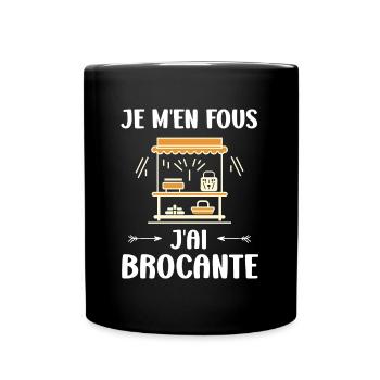 Vide grenier humour brocante - Mug uni - noir - Devant