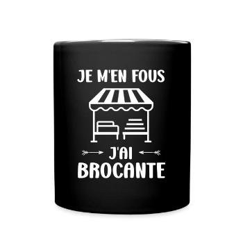 Vide grenier humour brocante - Mug uni - noir - Devant