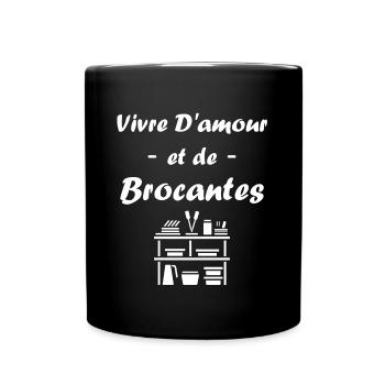 Vide grenier humour brocante - Mug uni - noir - Devant