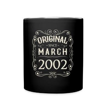 Millésime - Original depuis mars 2002 Anniversaire - Mug uni - noir - Devant