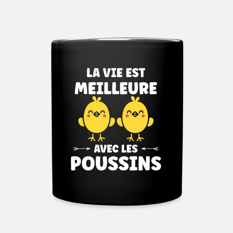 Humour petit poussin - Mug uni - noir