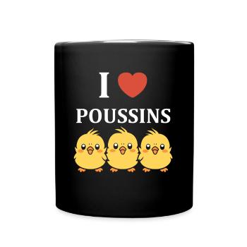 Humour petit poussin - Mug uni - noir - Devant
