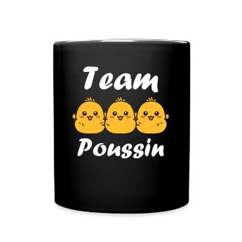 Humour petit poussin - Mug uni - noir - Devant