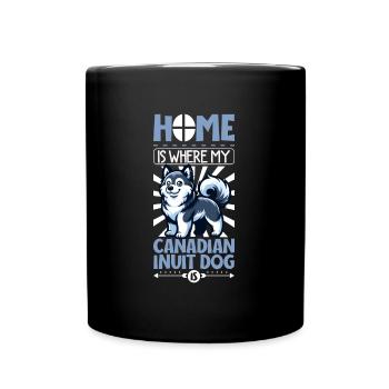Accueil - Chien esquimau canadien - Mug uni - noir - Devant