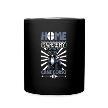 Home - Cane Corso - Full Colour Mug - black - Front