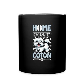Accueil - Coton de Tuléar - Mug uni - noir - Devant