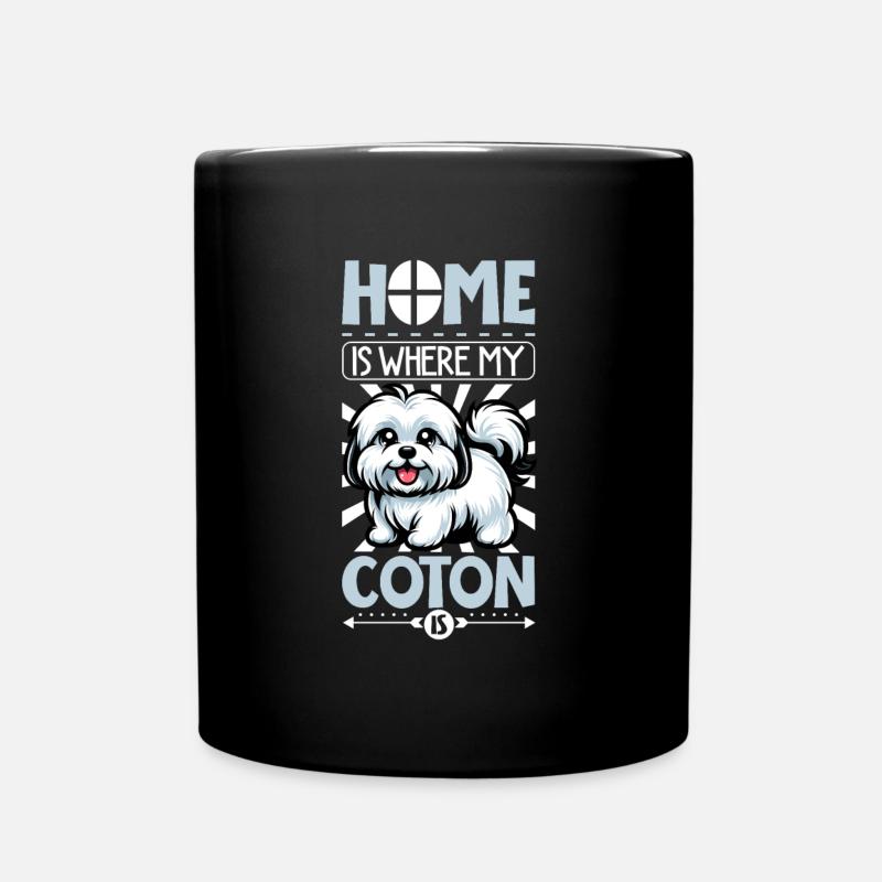 Accueil - Coton de Tuléar - Mug uni - noir